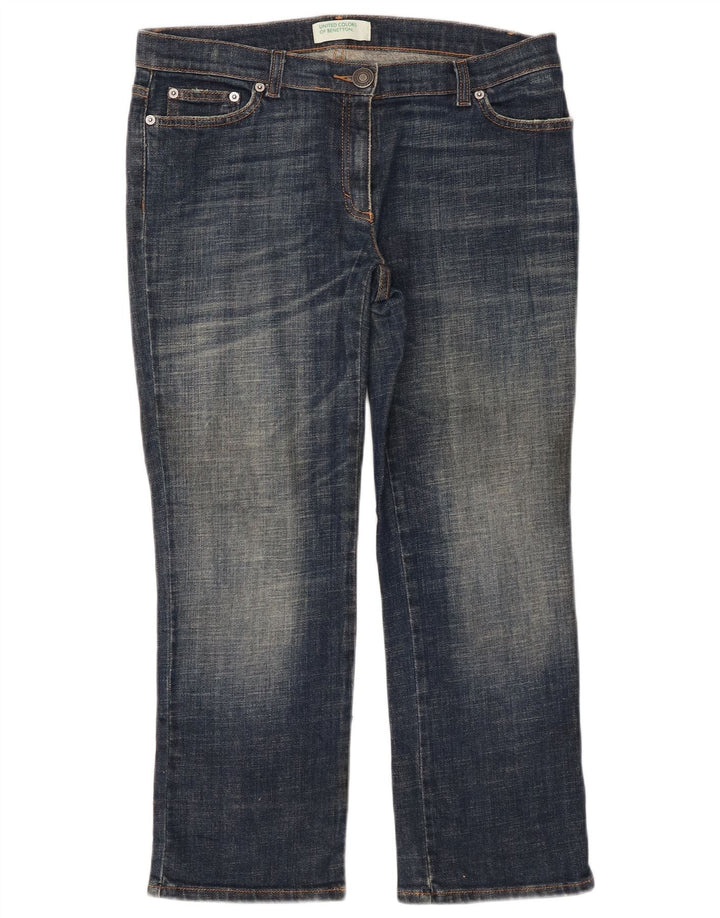 Benetton Damen Kurzjeans W32 L25 Blau