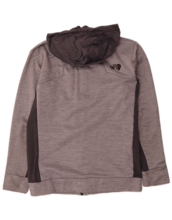 The North Face Herren-Kapuzenpullover mit Reißverschluss, klein, grau geflecktes Polyester