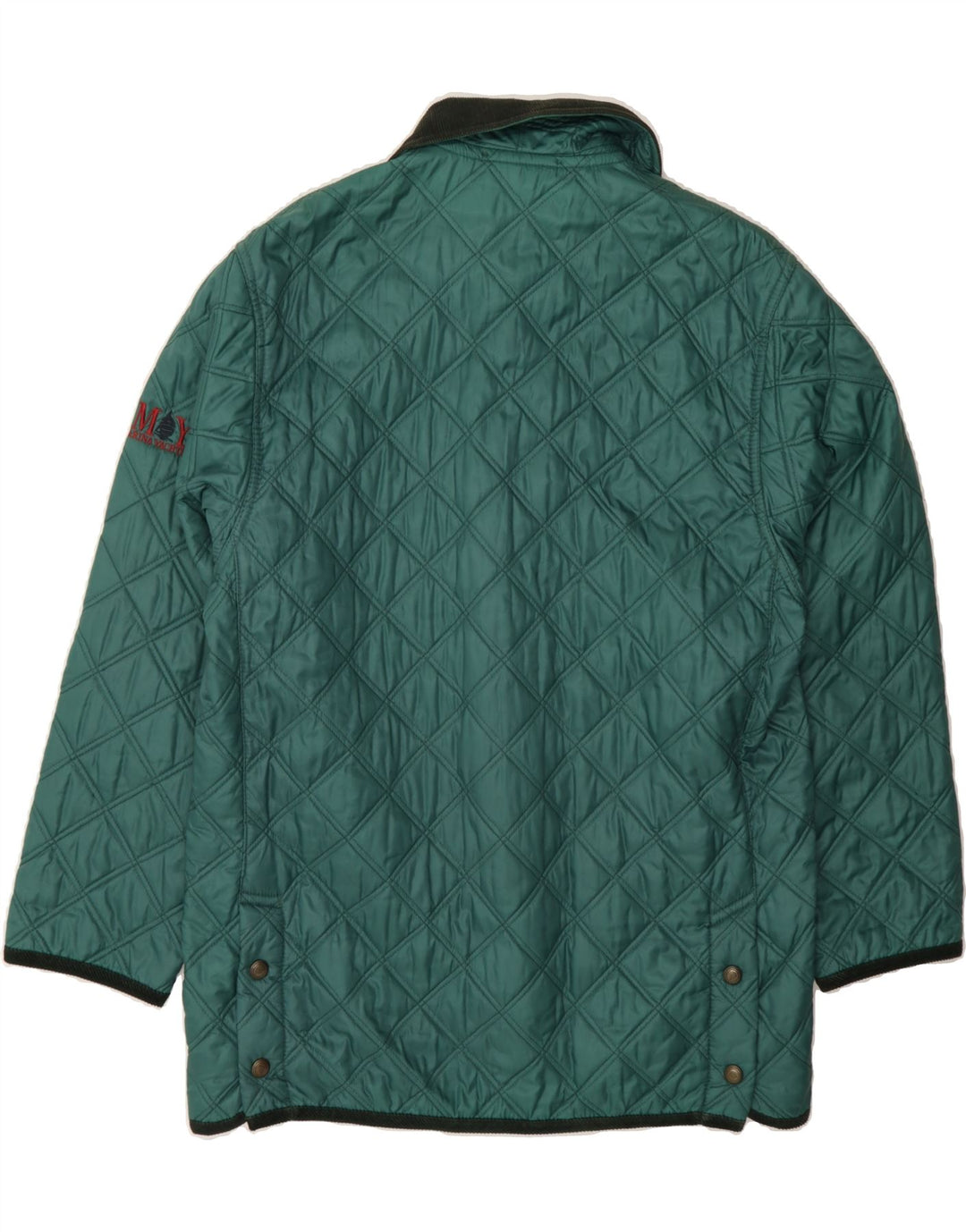 MARINA YACHTING Mens Quilted Jacket UK 38 Medium Green Polyamide Vintage Marina Yachting and Second-Hand Marina Yachting from Messina Hembry 