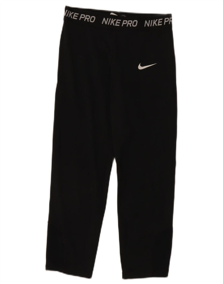 Nike Womens Graphic Leggings UK 4 XS Schwarz Polyester