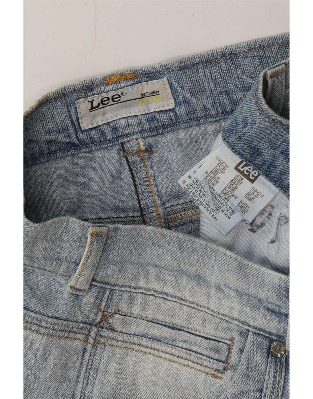 Lee Damen Slim Jeans W28 L30 Blaue Baumwolle