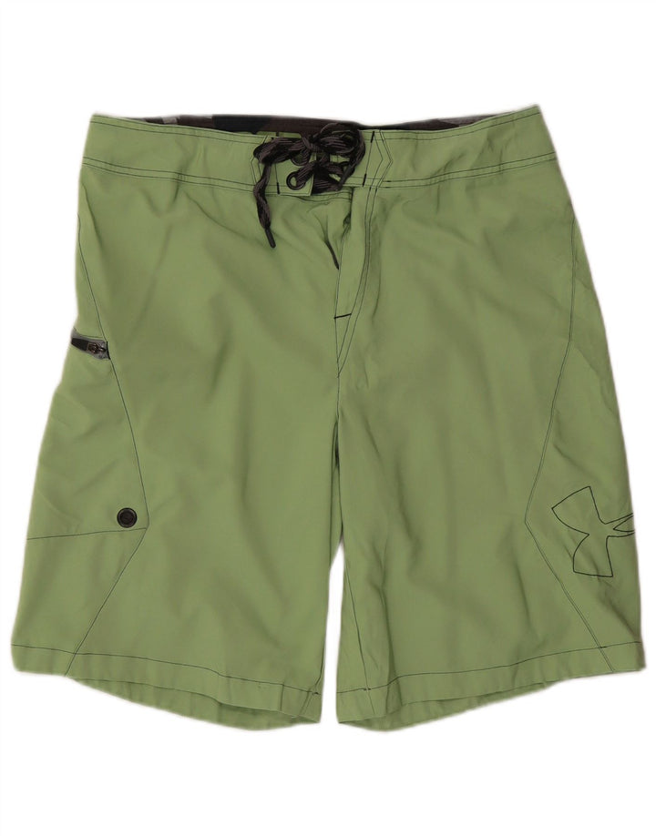 UNDER ARMOUR Herren-Badeshorts mit Grafik, groß, grünes Polyester