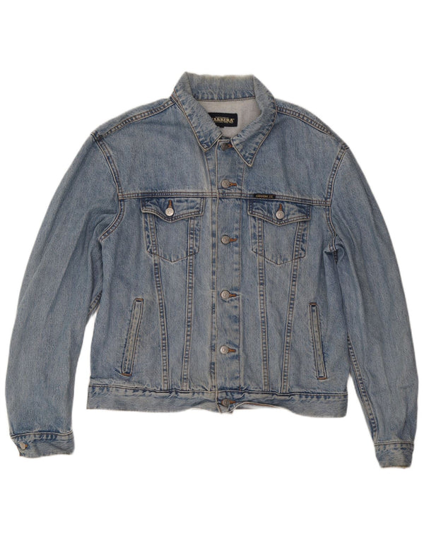 Carrera Herren Jeansjacke UK 40 Große blaue Baumwolle