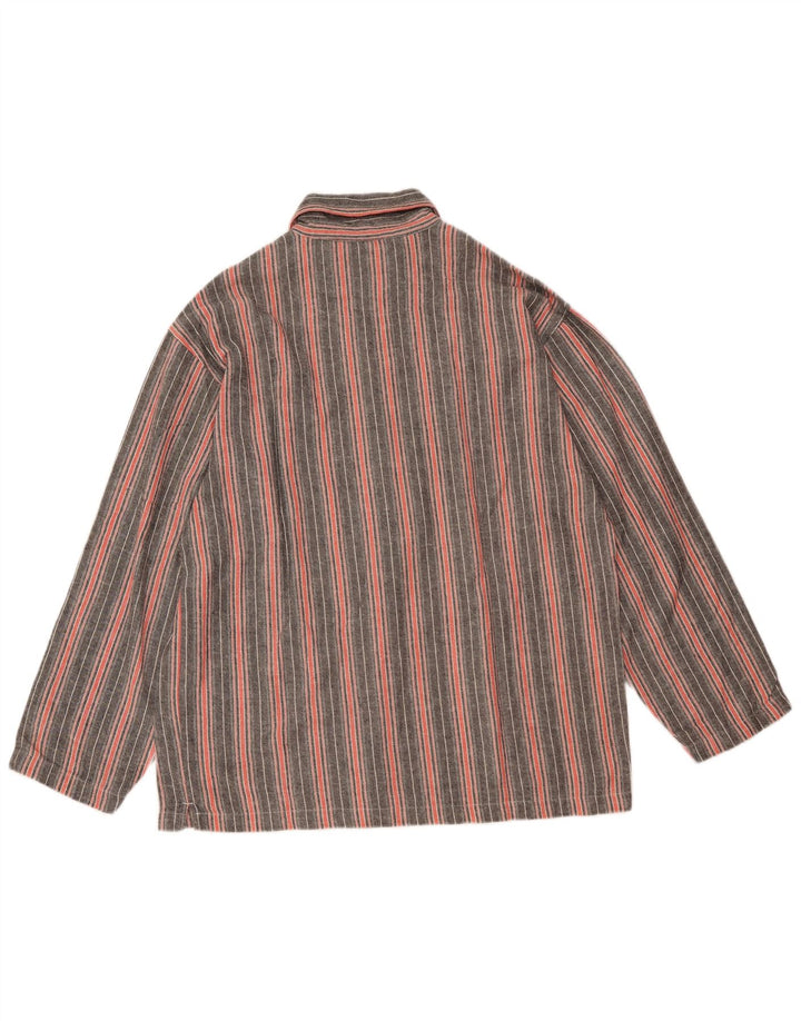 CALVIN KLEIN Herren-Hemd mit lockerer Passform, klein, grau gestreift, Baumwolle