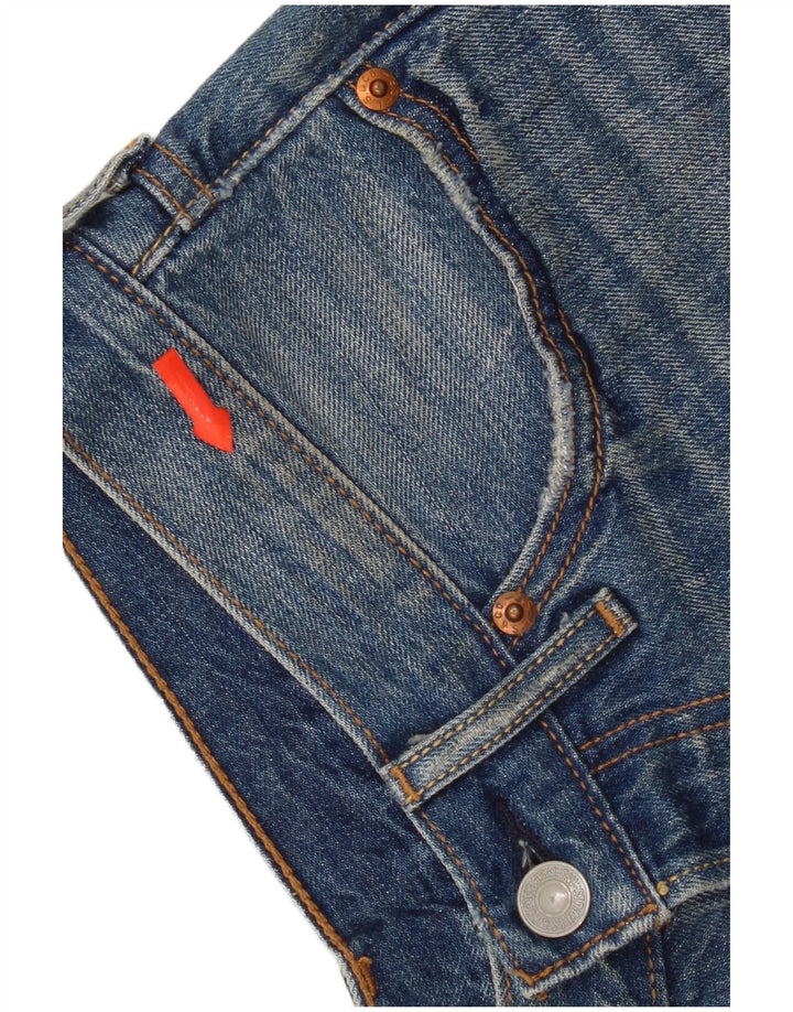 Levi's Damen 501 Distressed Denim Shorts W26 Small Blaue Baumwolle