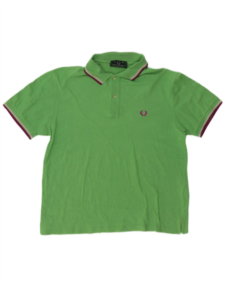 FRED PERRY Herren-Poloshirt aus mittelgrüner Baumwolle