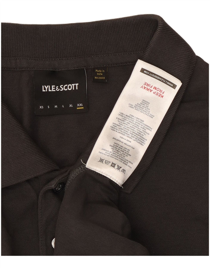 Lyle & Scott Herren Poloshirt 2XL Grau Baumwolle