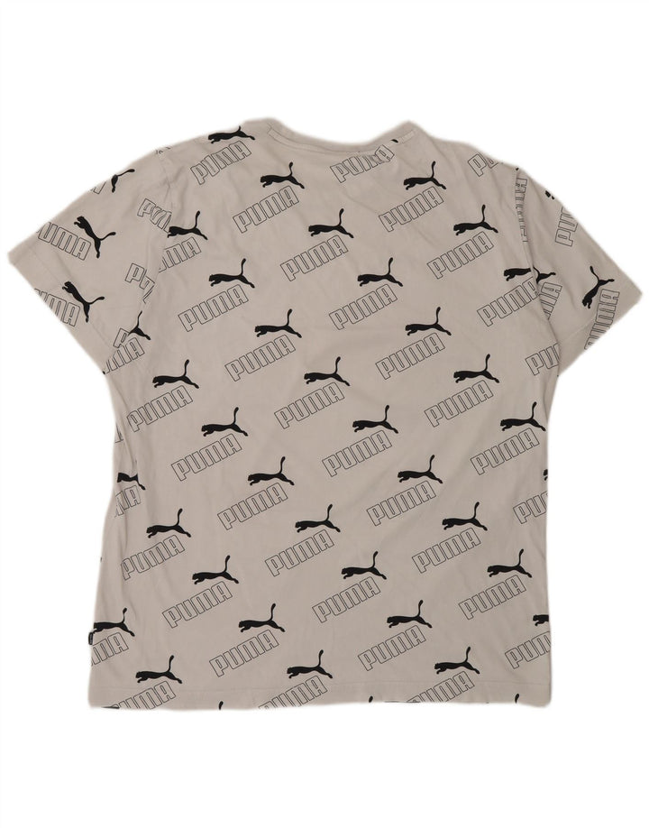 Puma Herren T-Shirt mit Grafik, Größe L, Weiß