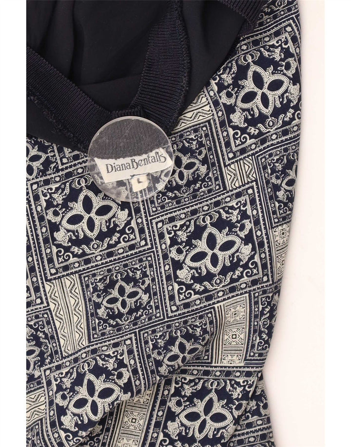Diana Bentall's Damen-Blusenoberteil in Übergröße, Gr. 46, Marineblau, Patchwork