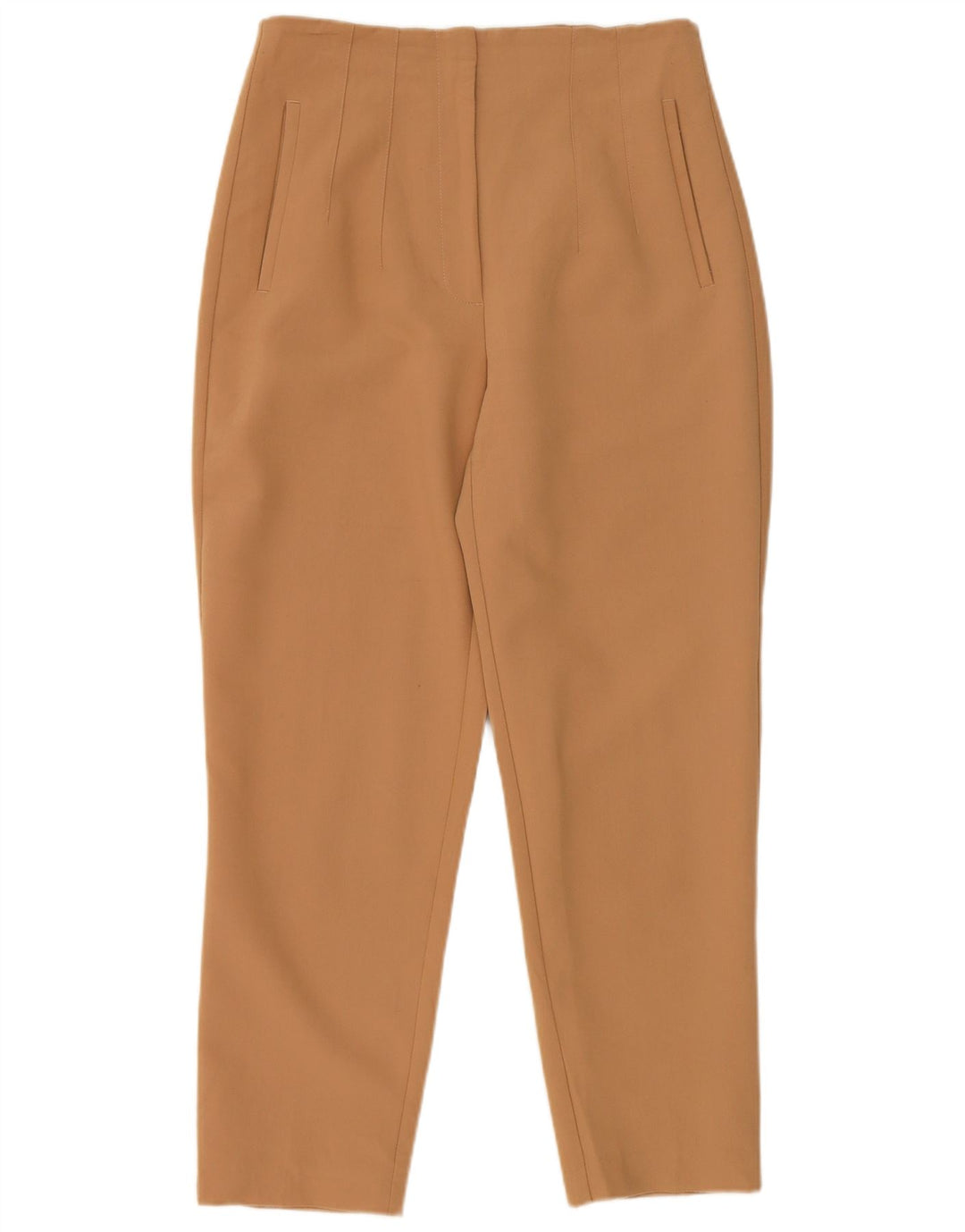 Schmale, kurze Hose von Zara für Damen, mittelgroß, W28, L26, beige, Polyester