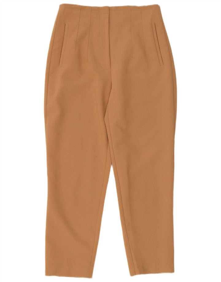 Schmale, kurze Hose von Zara für Damen, mittelgroß, W28, L26, beige, Polyester