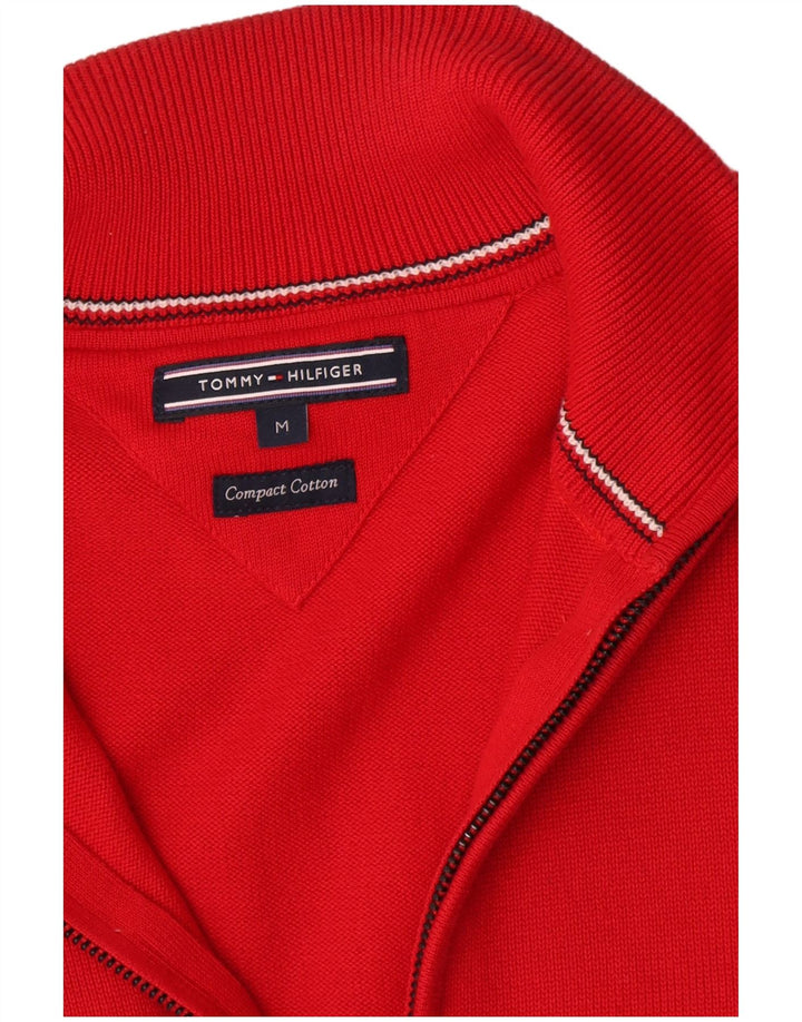 Tommy Hilfiger Herren-Strickjacke aus mittelroter Baumwolle