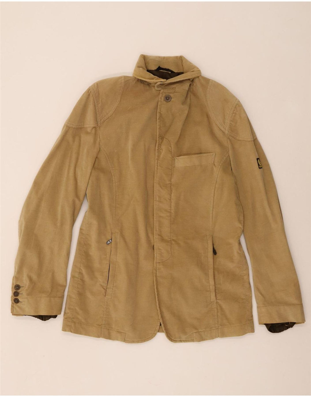 Belstaff Herren Blazer Jacke UK 36 Small Beige Baumwolle