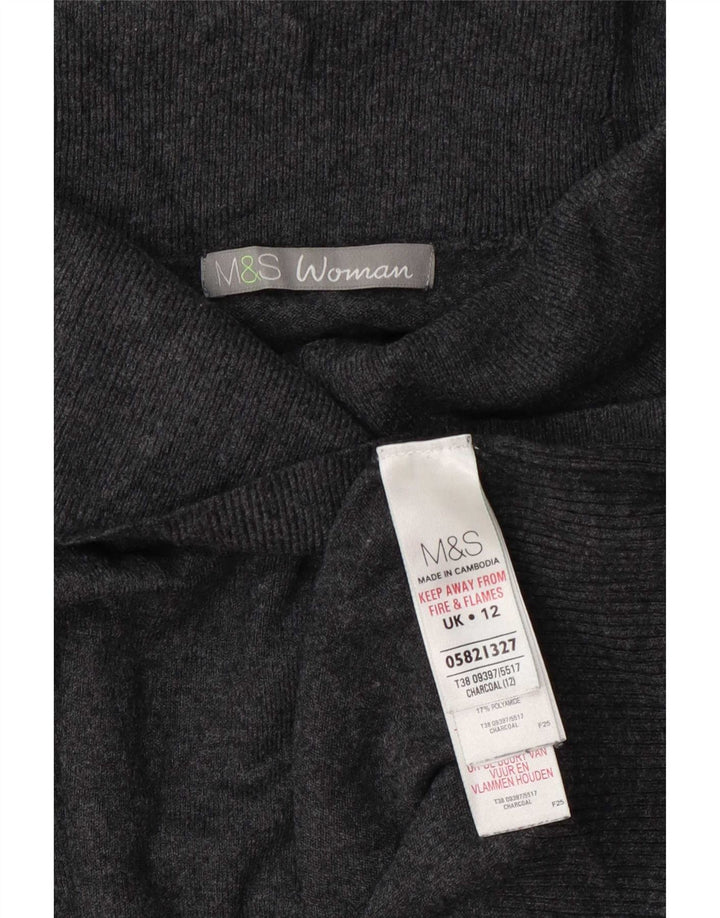 Marks & Spencer Rollkragenpullover für Damen, UK 12, mittelgraue Viskose