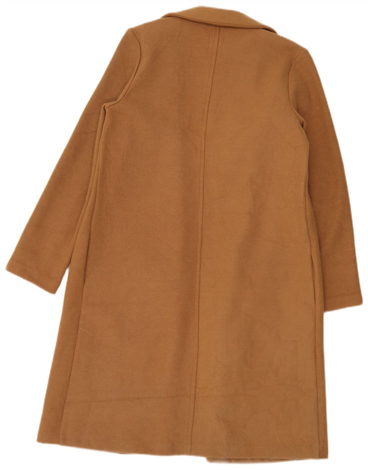Zara Womens Open Overcoat UK 14 Medium Beige Polyester