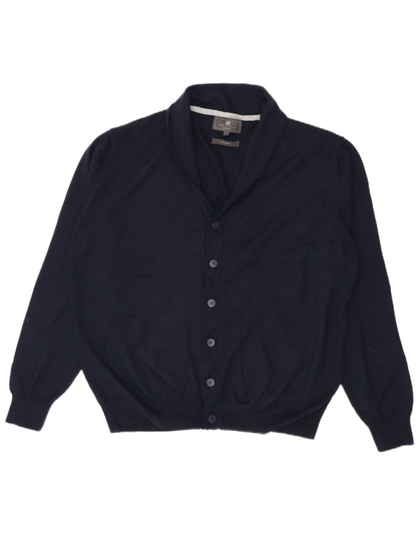 Marks & Spencer Herren-Strickjacke mit maßgeschneiderter Passform, 2XL, Marineblau, Acryl