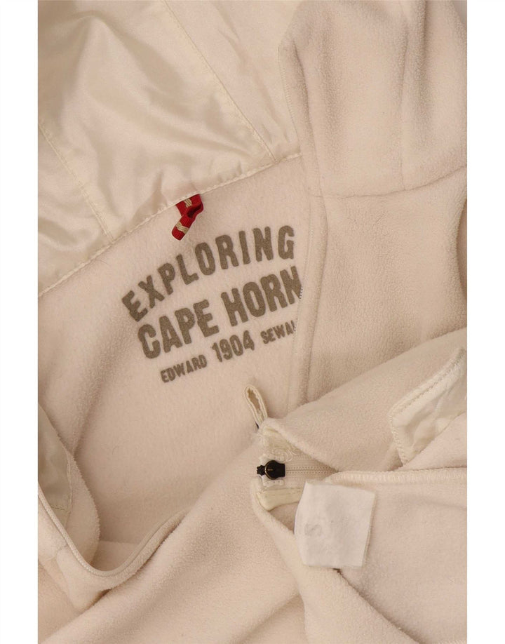 Cape Horn Damen-Fleecejacke mit Kapuze, UK 10, Größe S, Weiß