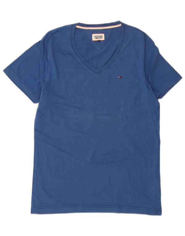TOMMY HILFIGER Herren T-Shirt Top mittelblaue Baumwolle