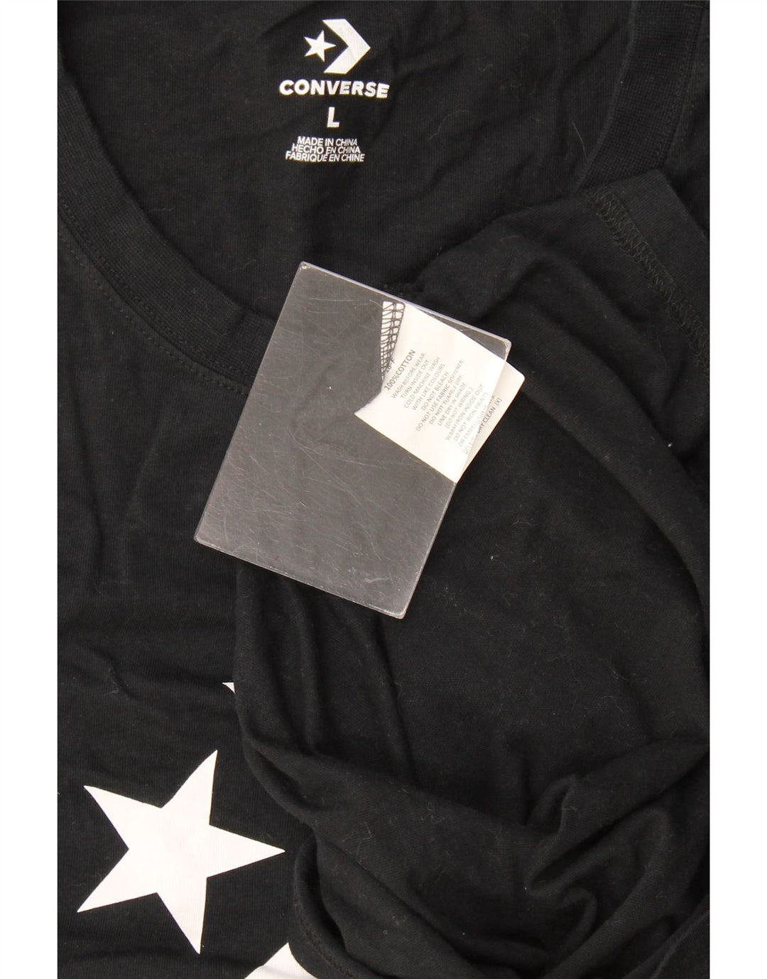 Converse Herren-Weste mit Grafik, groß, aus schwarzer Baumwolle