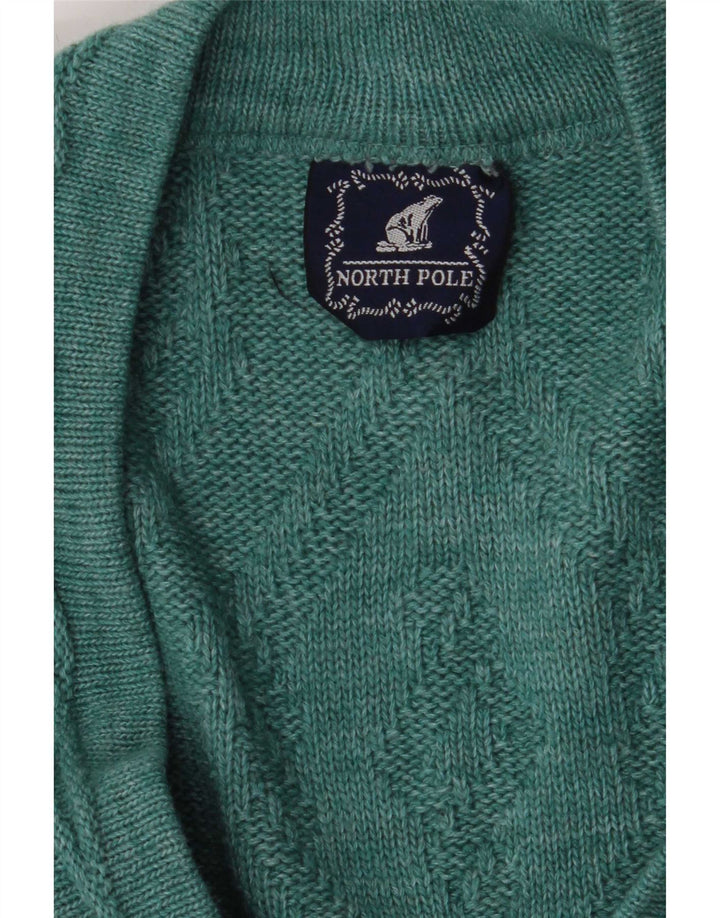North Pole ärmelloser Herren-Cardigan, Größe L, Grün