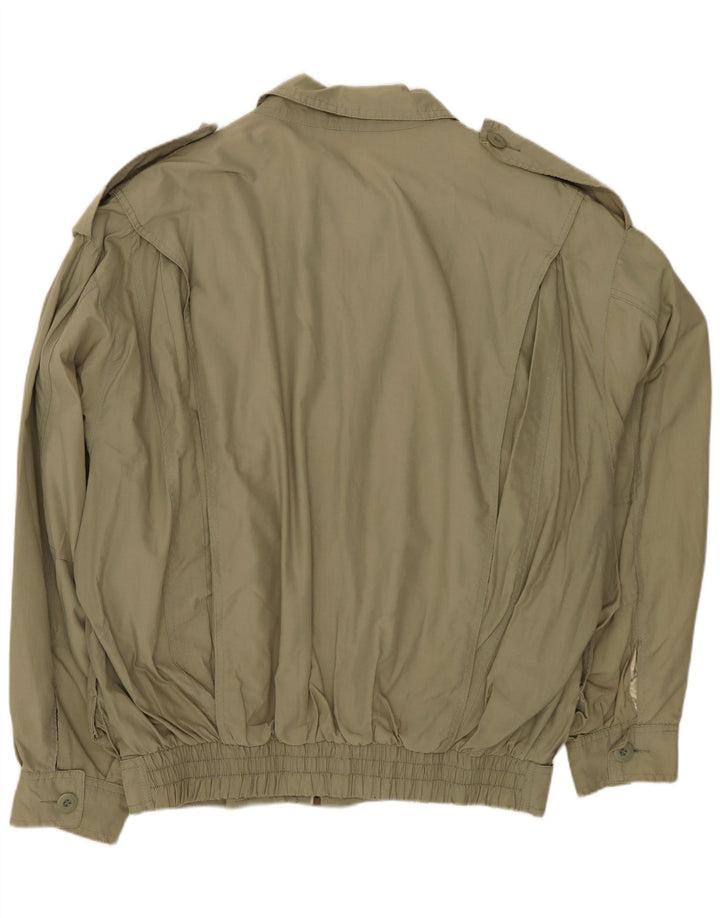Vintage Herren Militärjacke IT 50 Große Khaki Baumwolle