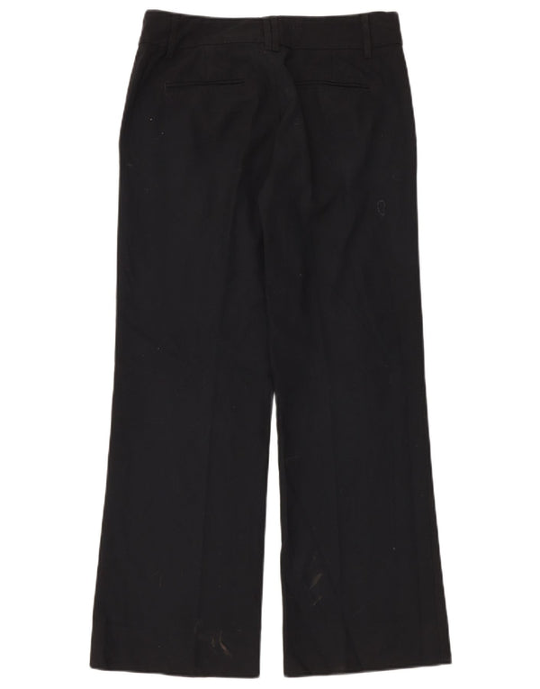 Zara Damen-Chinohose mit weitem Bein, EU 38, Größe S, W28, L29, Schwarz, Polyester