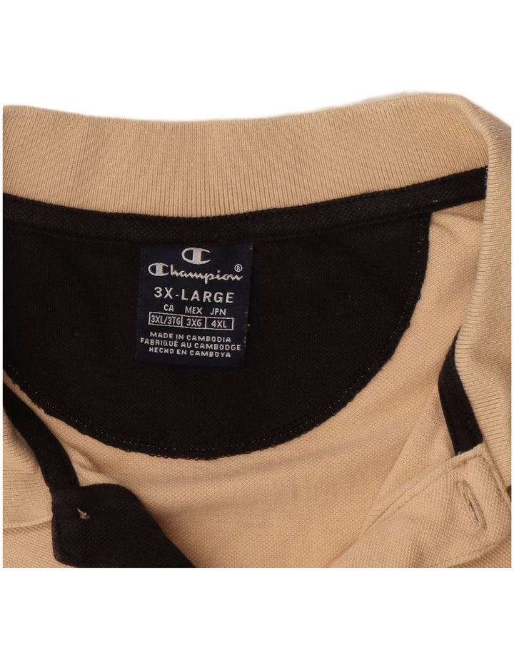 Champion Herren Poloshirt 3XL Beige Baumwolle