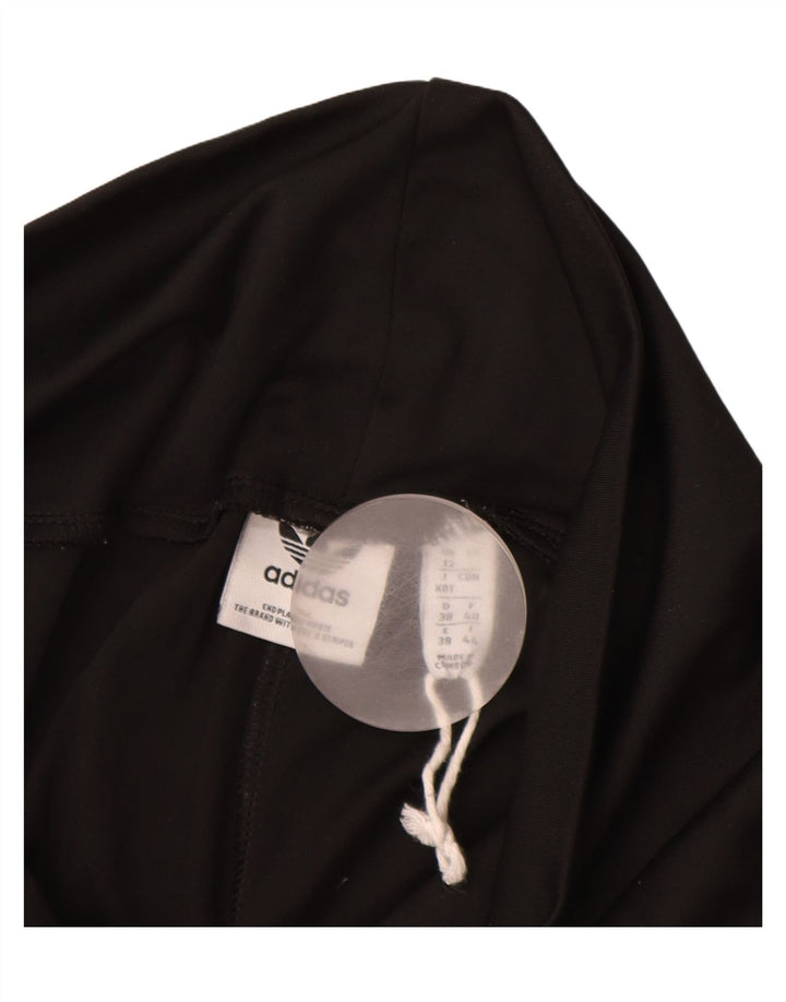 ADIDAS Damen Graphic Leggings UK 12 Medium Schwarz Polyester