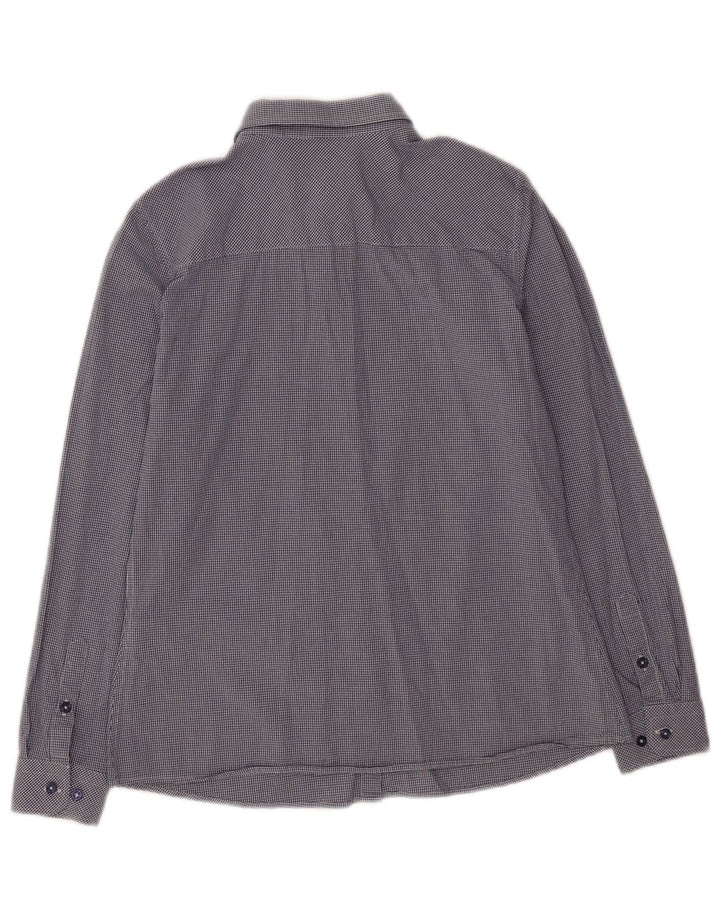 U.S. Polo Assn. Damen-Hemd EU 38, mittelgroß, marineblau, Gingham-Baumwolle