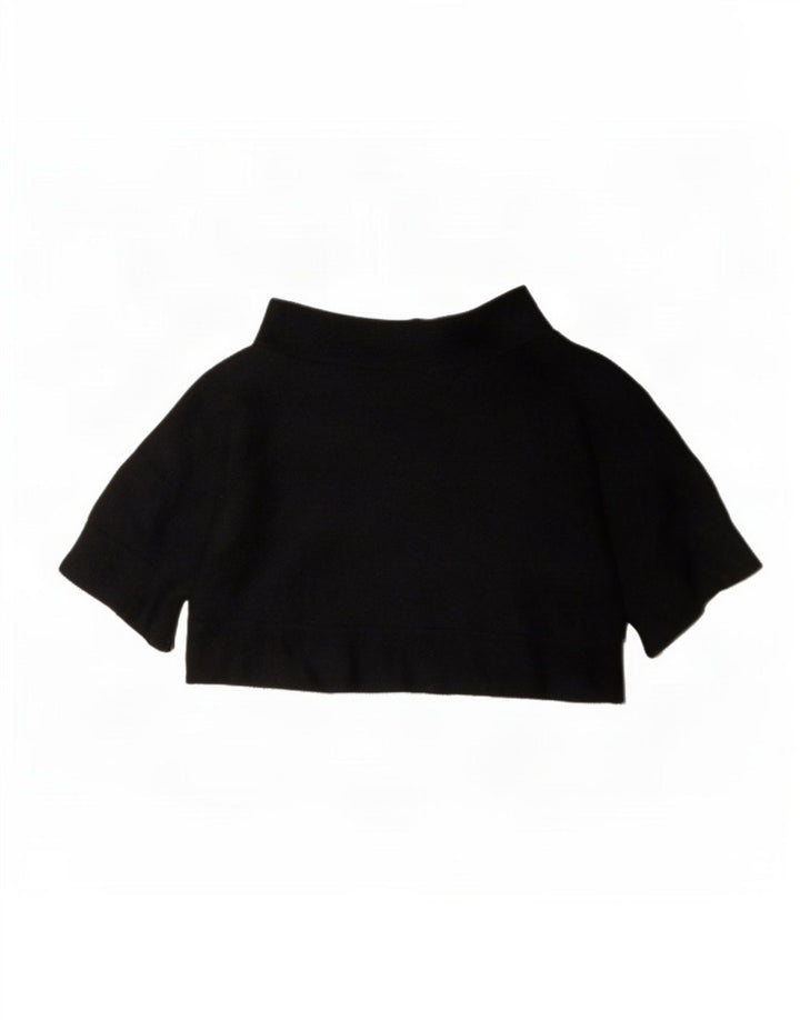 Emporio Armani Damen Crop Top EU 38 Medium Schwarz