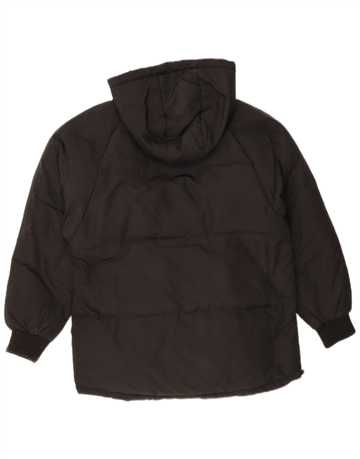 Topshop Damen-Kapuzen-Übergröße, gepolsterte Jacke, Größe S, Schwarz, Polyester