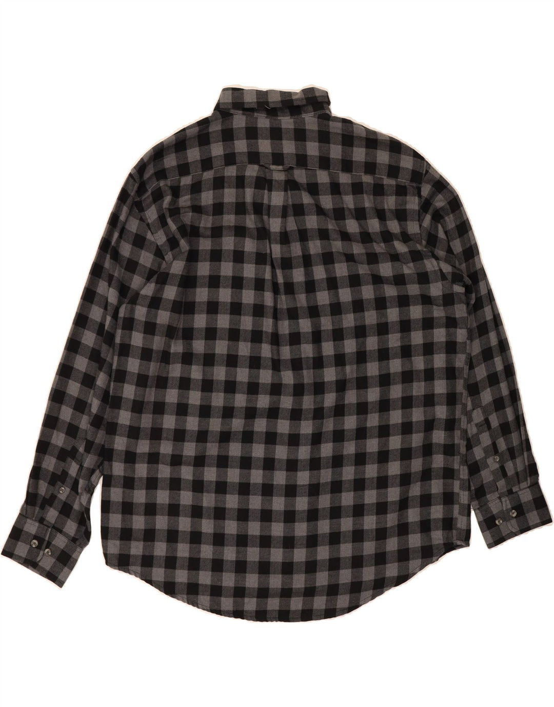 IZOD Mens Flannel Shirt XL Grey Check Cotton Vintage Izod and Second-Hand Izod from Messina Hembry 