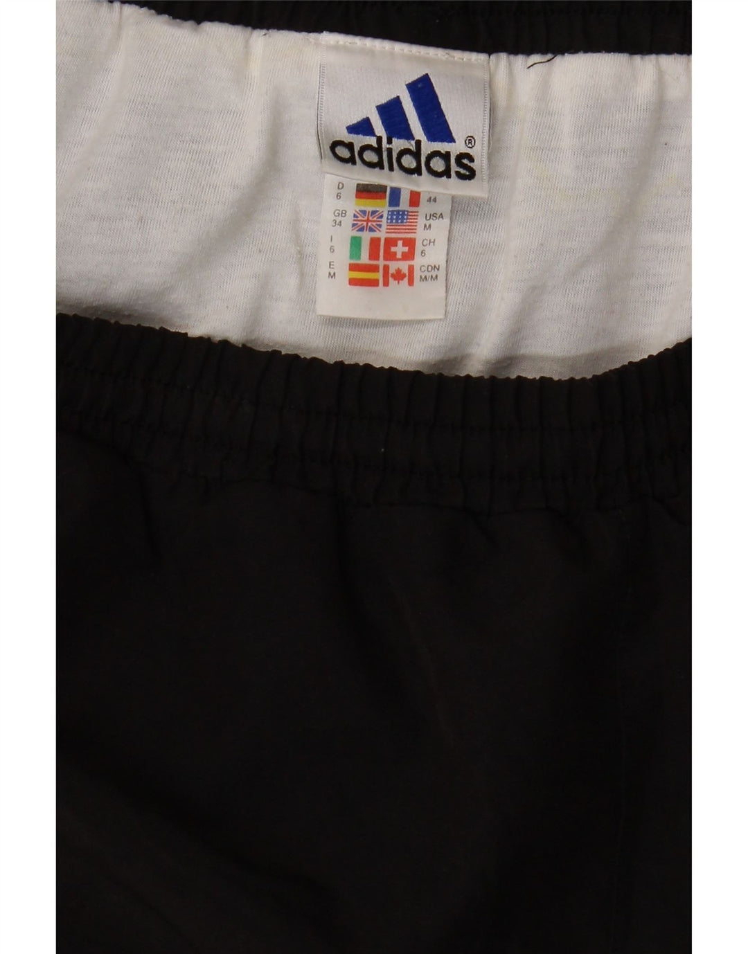 ADIDAS Herren-Sportshorts, groß, schwarzes Farbblock-Polyester