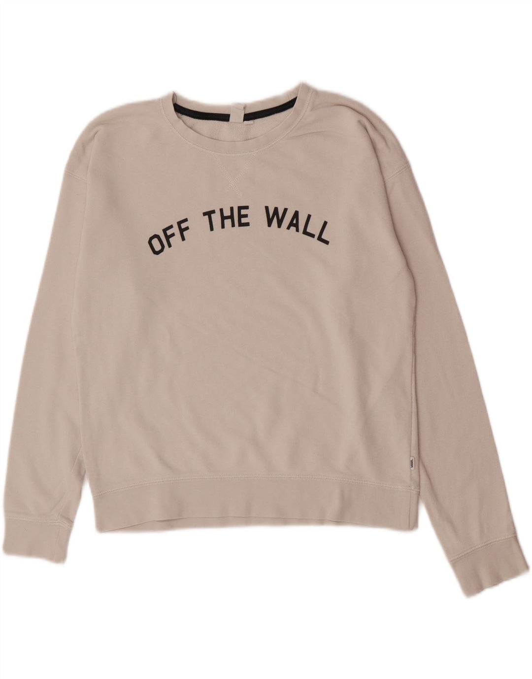 Vans Damen Grafik-Sweatshirt-Pullover UK 10 Small Weiße Baumwolle