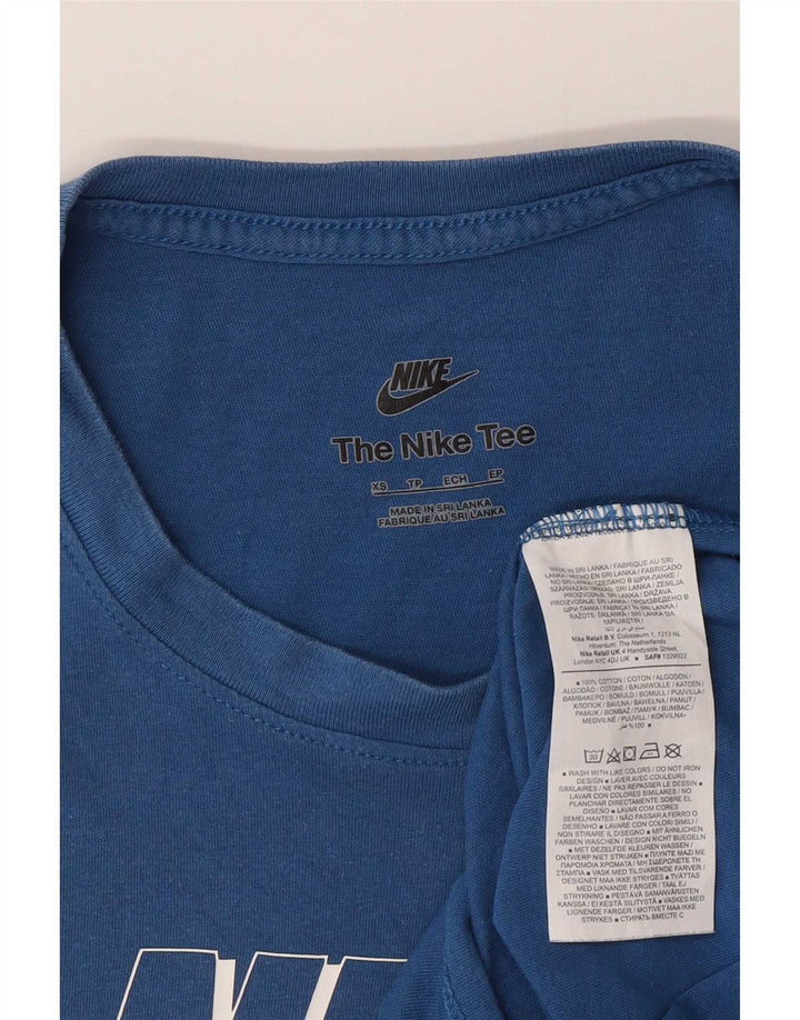 Nike Herren Grafik T-Shirt Top XS Blaue Baumwolle