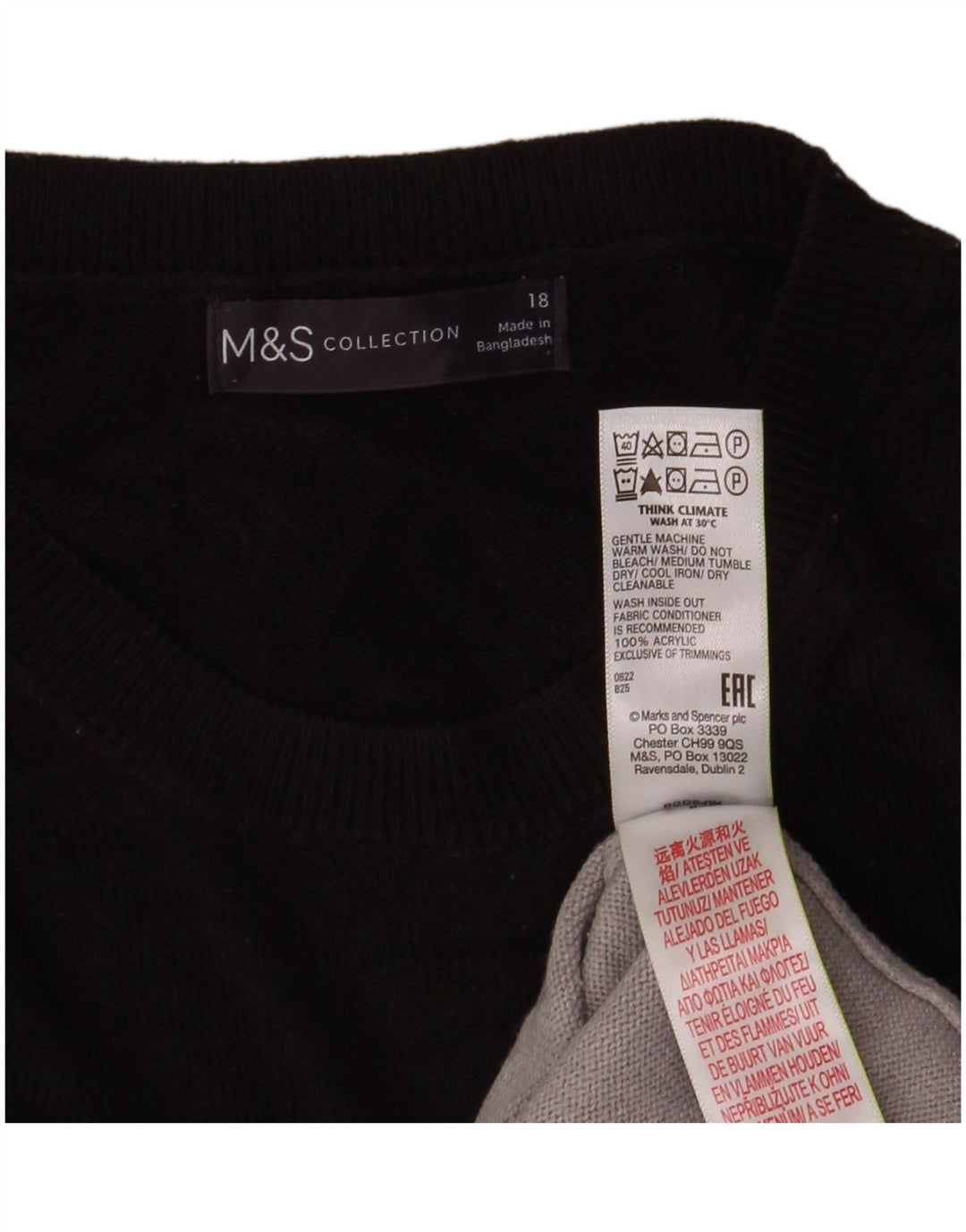 Marks & Spencer Damen-Pullover mit Rundhalsausschnitt, Gr. 18, XL, Mehrfarbig