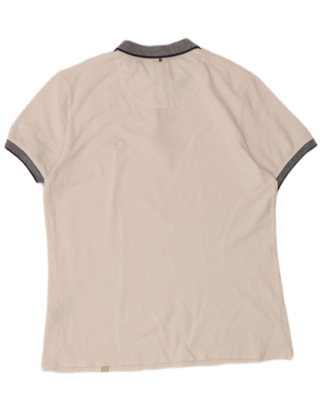 Pretty Green Herren-Rugby-Poloshirt aus mittelweißer Baumwolle