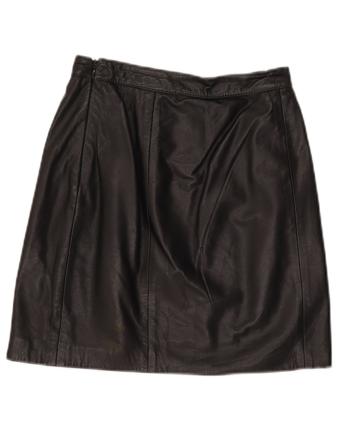 Vintage Damen Mini Lederrock W24 XS Schwarz