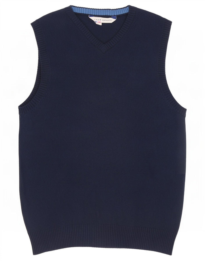 Crew Clothing Herren-Weste, Tanktop, Größe S, Marineblau, Baumwolle