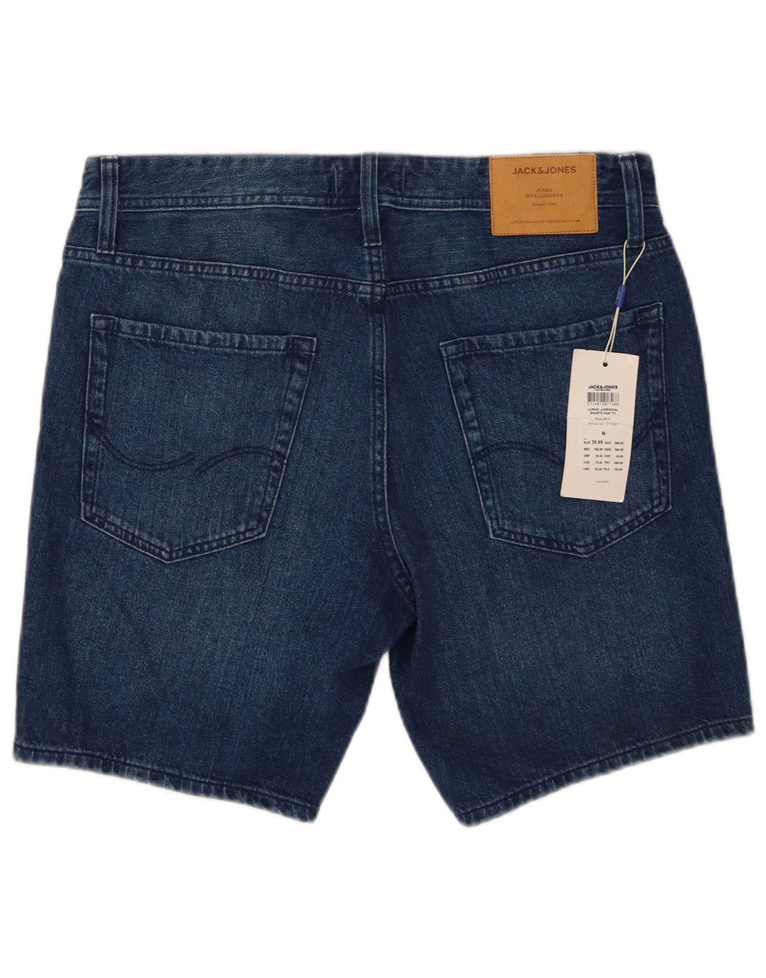 Jack & Jones Herren-Jeansshorts mit normaler Passform, Größe M, W32, Blau, Baumwolle