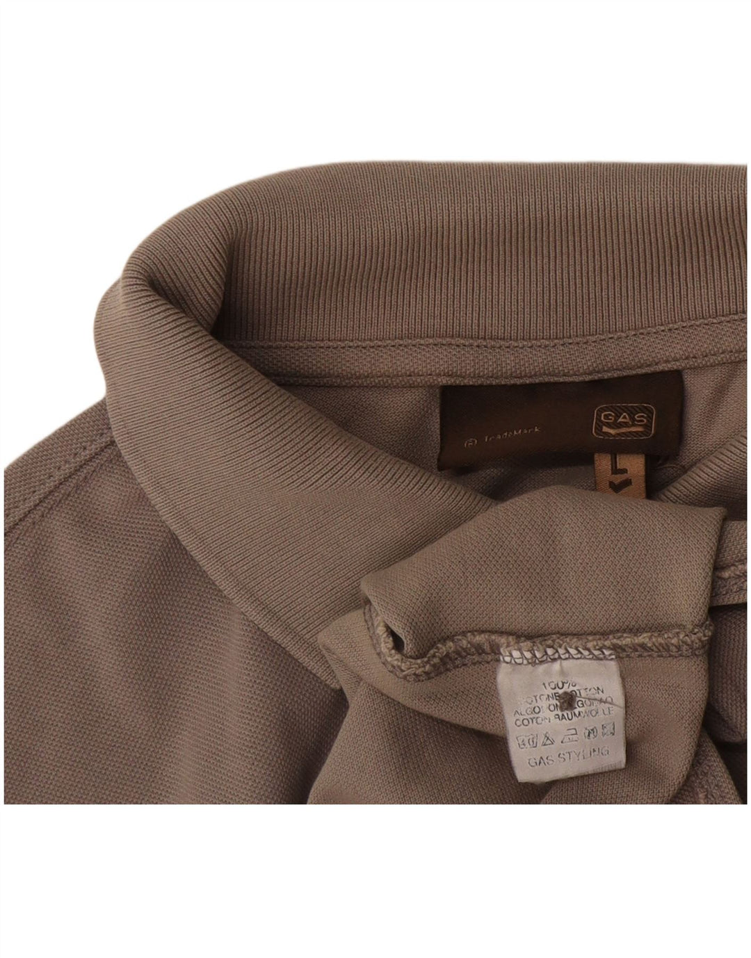 Gas Herren-Poloshirt, große graue Baumwolle