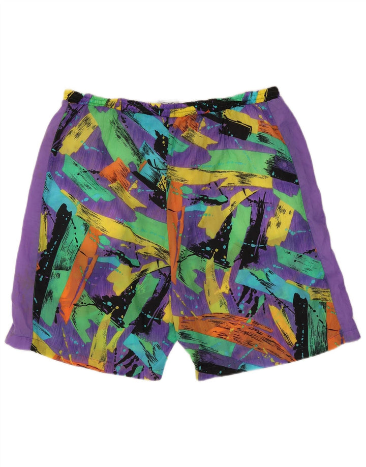 Vintage Herren Badeshorts 2XL Mehrfarbig Tie Dye Nylon