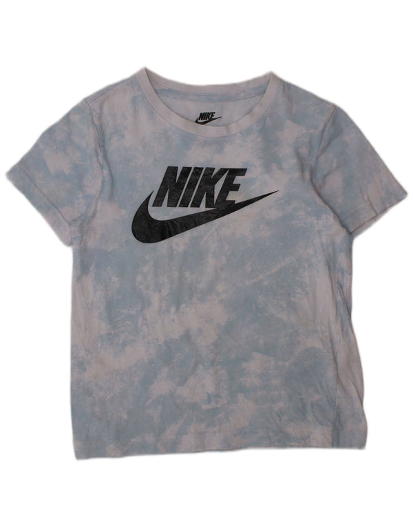 NIKE Grafik-T-Shirt für Jungen, 6–7 Jahre, Größe L, Blau, Batikfärbung