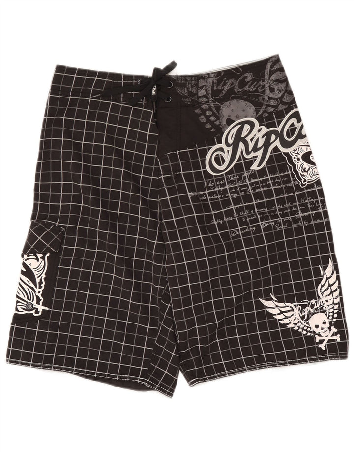 Rip Curl Herren-Badeshorts mit Grafik, mittelschwarz, kariert, Polyester