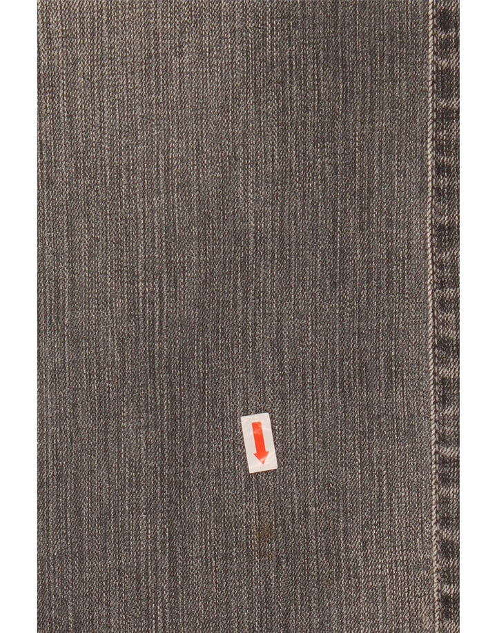 Trussardi Damen Straight Jeans W29 L30 Graue Baumwolle