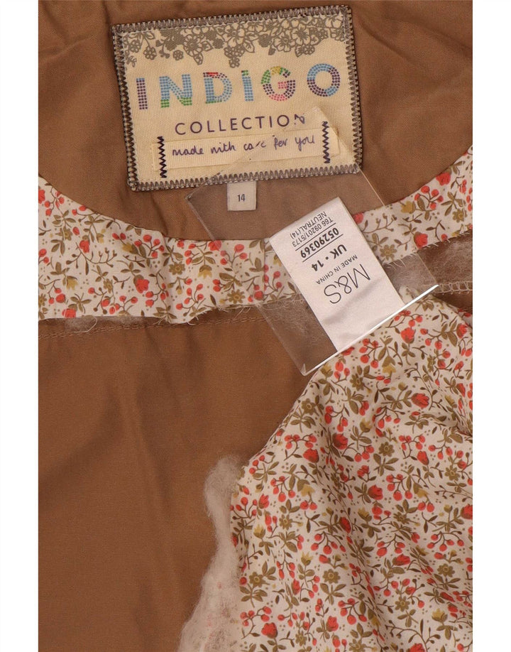 Marks & Spencer Damen Indigo Utility Jacke mit Kapuze UK 14 Large Beige