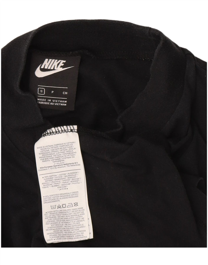 Nike Damen Top Langarm UK 10 Small Schwarz Baumwolle