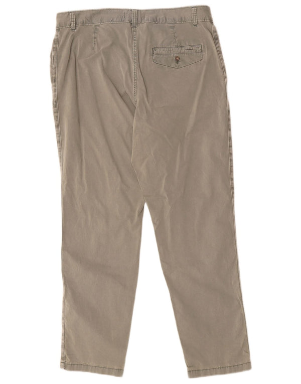 Marks & Spencer Damen Chinohose mit hoher Taille, UK 14, Größe L, W34, L28, Khaki
