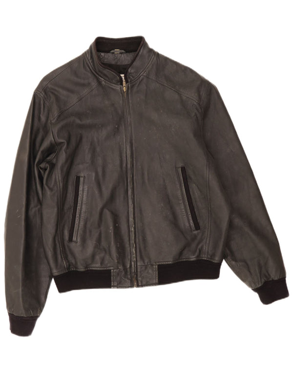 Lavorazione Artigiana Herren Lederjacke IT 50 Large Schwarz