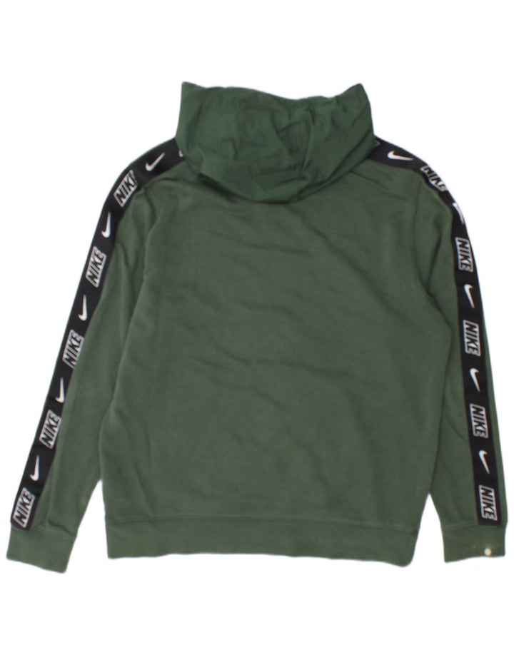 Nike Herren-Kapuzenpullover mit Grafik, mittelgrüne Baumwolle